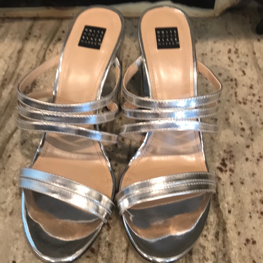 Silver Sandals Size 9 New WHBM - Picture 3 of 7